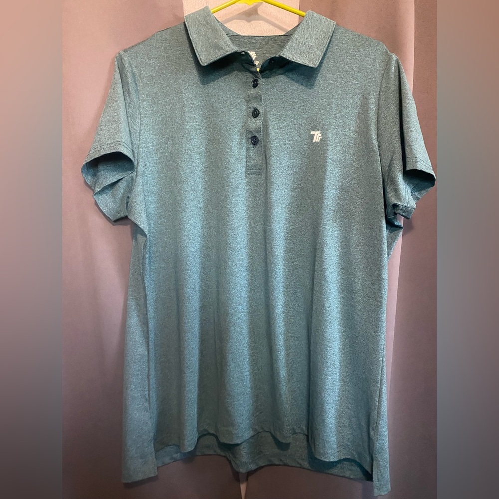 NWT TBY Teal Polo Shirt size XXL (size runs small)